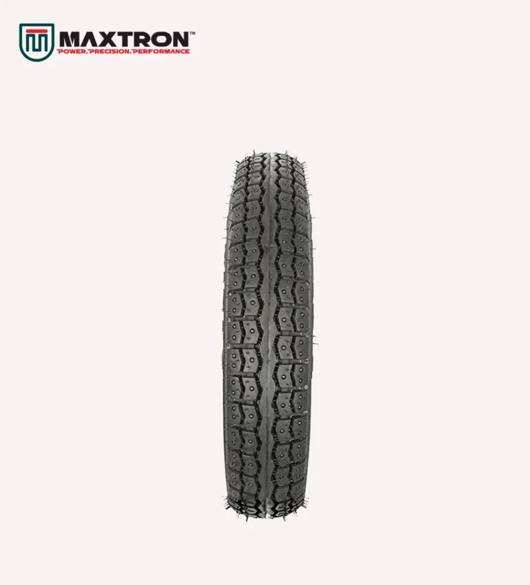 Maxtron S-101 scooter tyre with block tread pattern for superior grip, enhanced stability, smooth handling, and long-lasting road performance.
