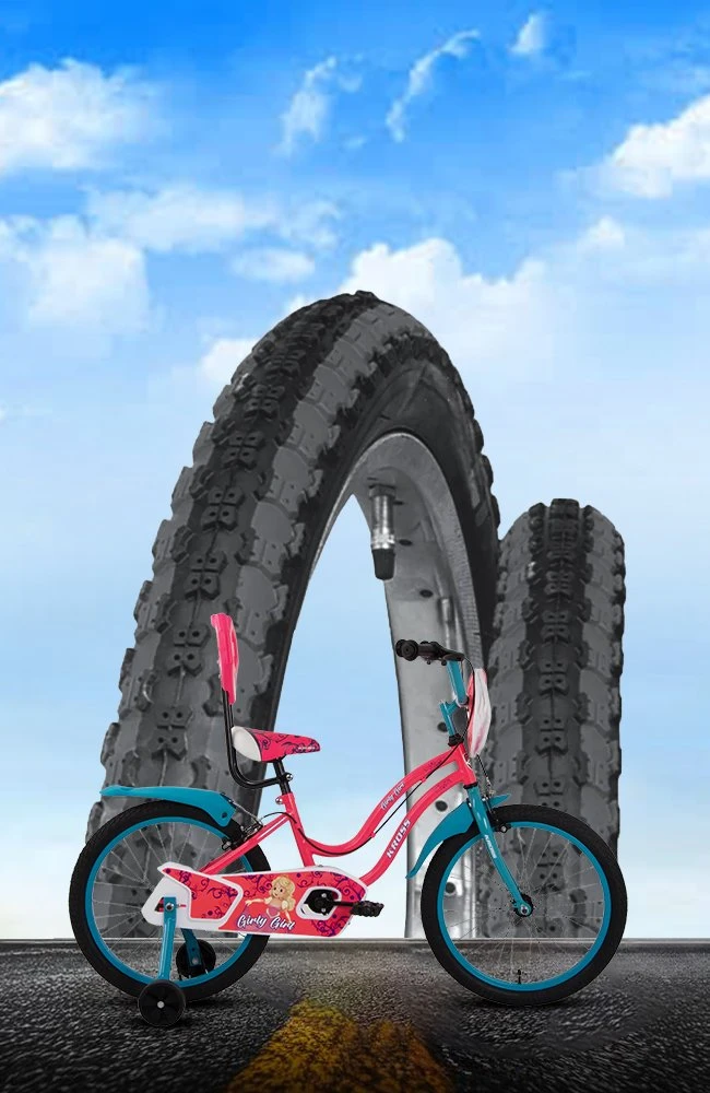Colorful kids BMX bicycle displayed with premium BMX tyres featuring durable tread patterns, enhanced grip, stability, and safe riding performance for young cyclists.