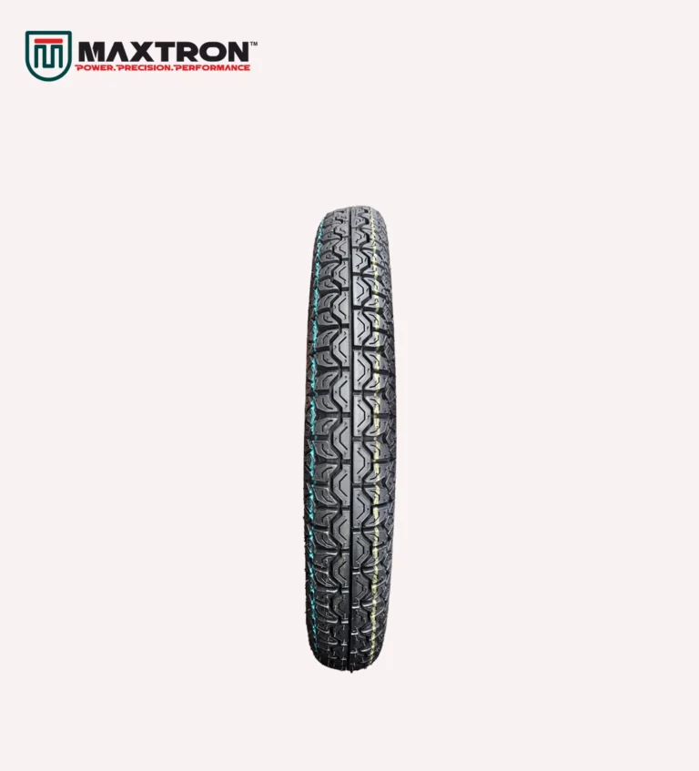Maxtron M-113 motorcycle tyre with a directional tread pattern designed for reliable grip, stability, and durable road performance.